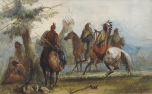 Sioux setting out on an expedition to capture wild horses